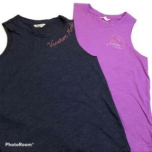 Aeropostale Gray and Purple Muscle Tanks Size XS
